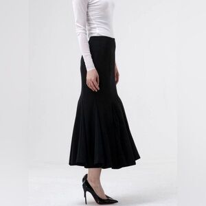 KHAITE black maxi skirt, size 28, 100% cotton